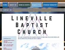 Tablet Screenshot of linevillebaptist.org
